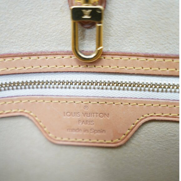 Louis Vuitton Neverfull Checkered Handbag, Navy/Ivory - Picture 7 of 13